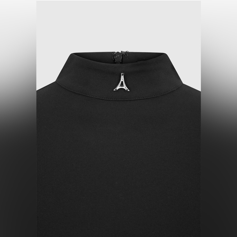 Manière De Voir Sculpted High-Neck Bodysuit – Sleek & Modern | NWOT | Size 0 - Picture 6 of 7